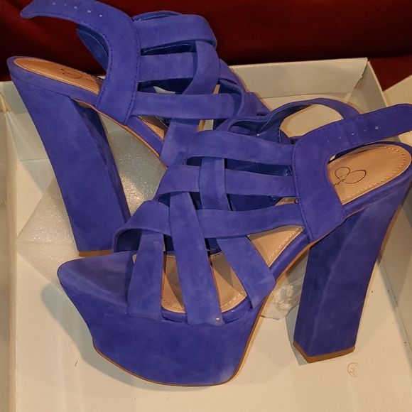 Blue platform shoes - Picture 1 of 6